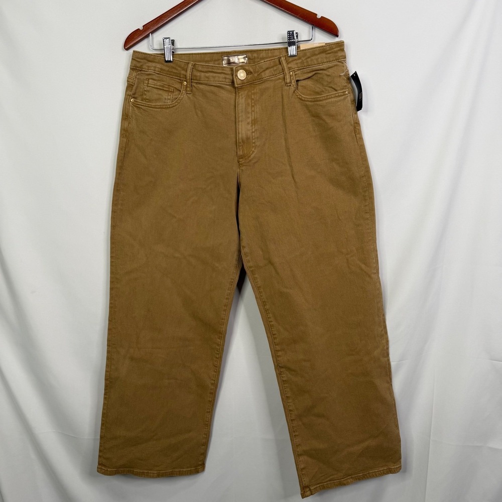 Kut from the Kloth Charlotte High Rise Wide Leg Jeans Camel Tan Size 14 NEW - Picture 3 of 9